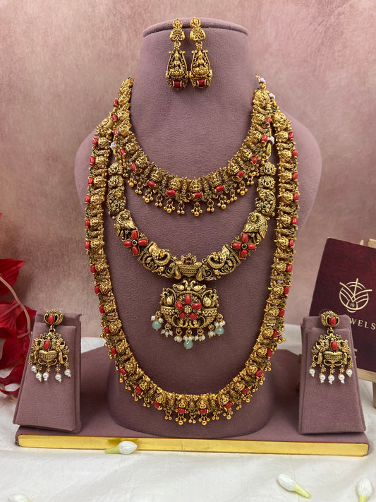 Coral haram necklace set Sb605