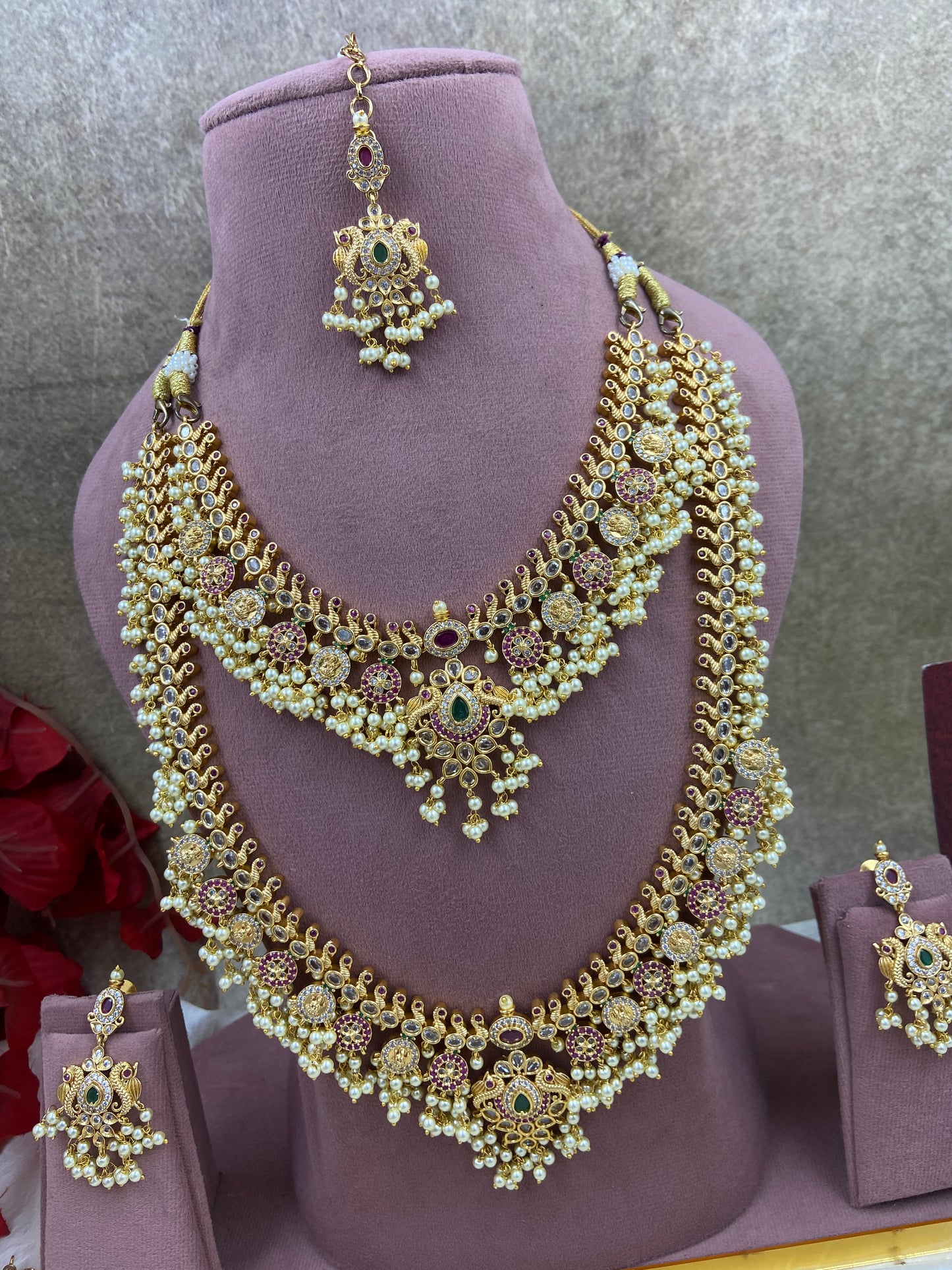 Premium Gutapussalu semi bridal jewellery Sb822-E14