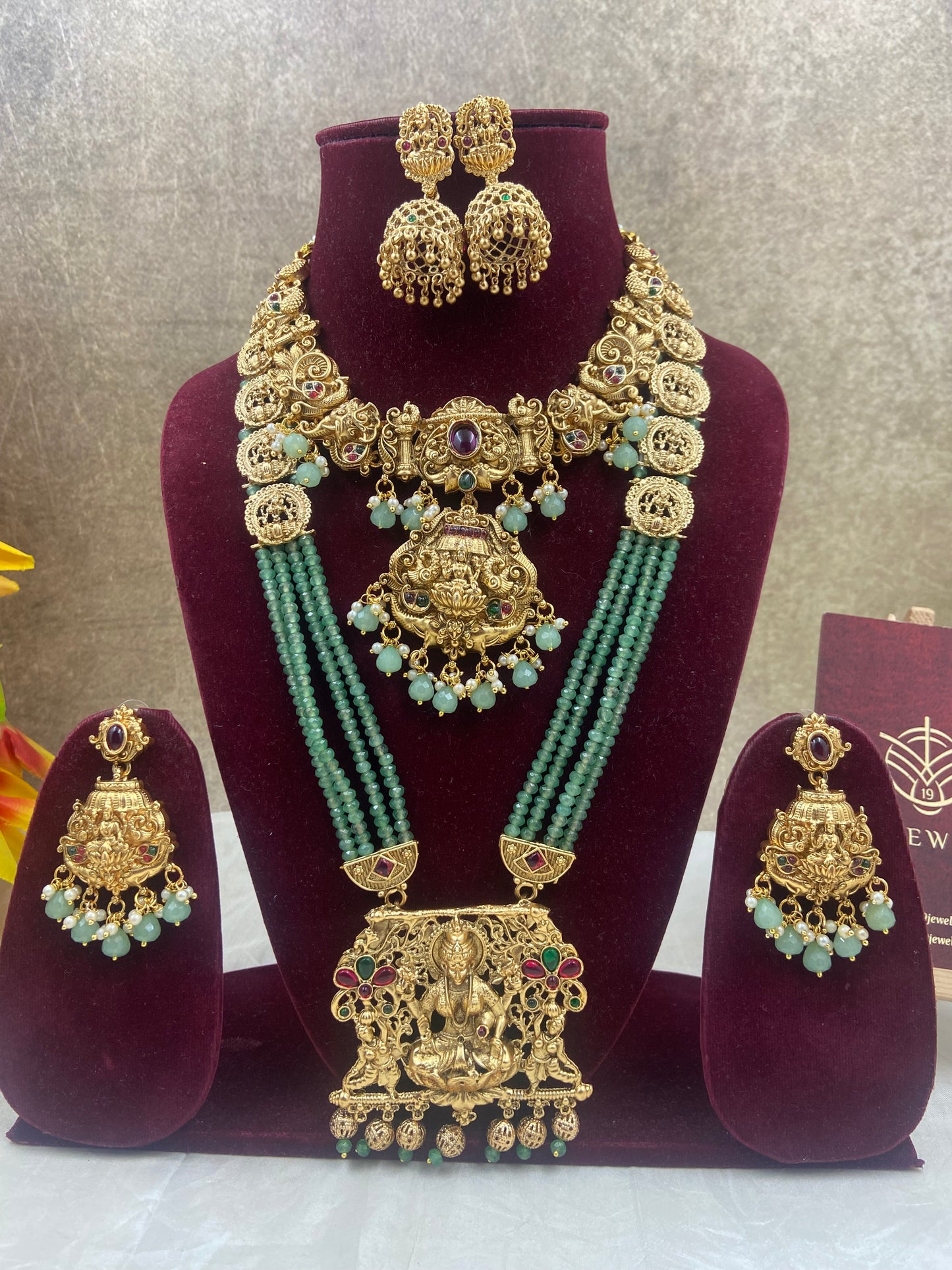 Green bead haram set N825