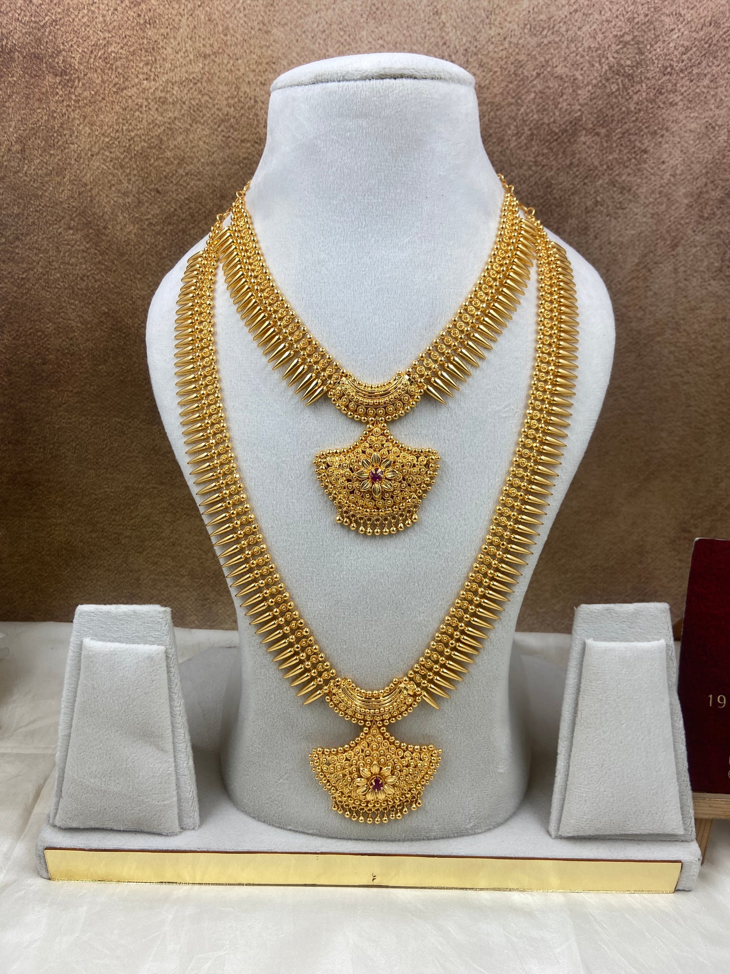 Gold replica combo haram jewellery Sb780-E15