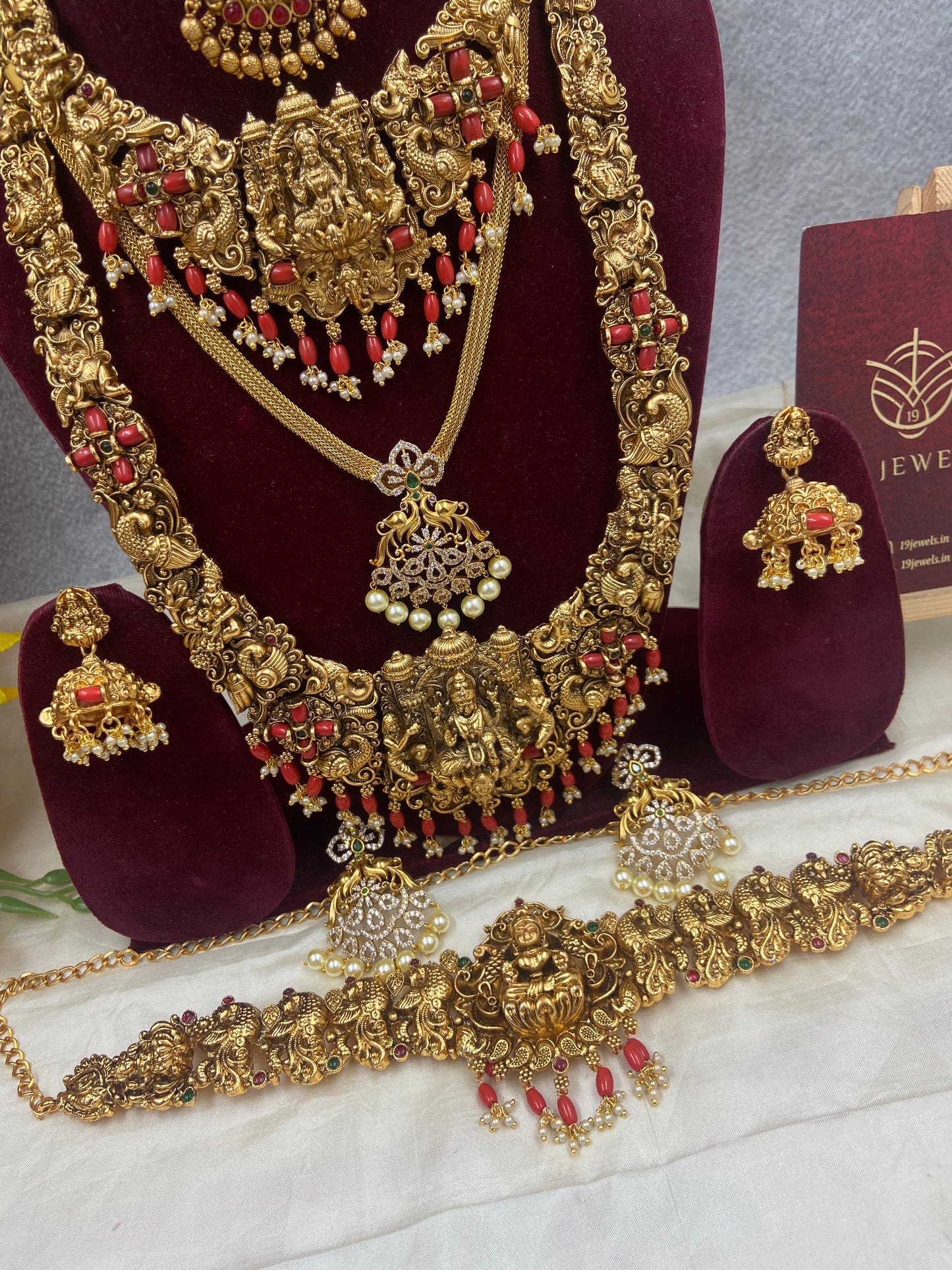Coral semi bridal jewellery Sb420