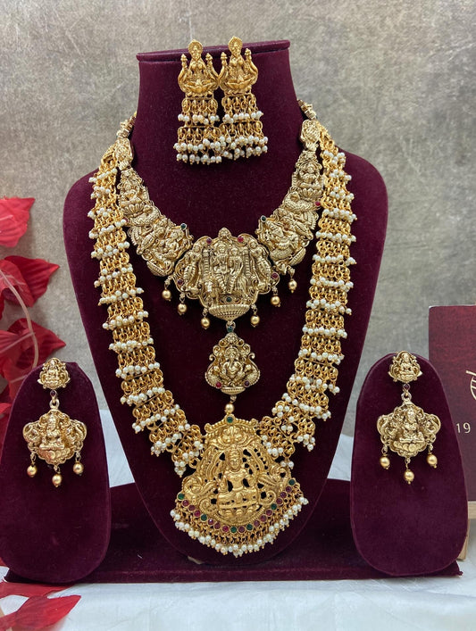 Combo pearl shivparvathi haram necklace N1024