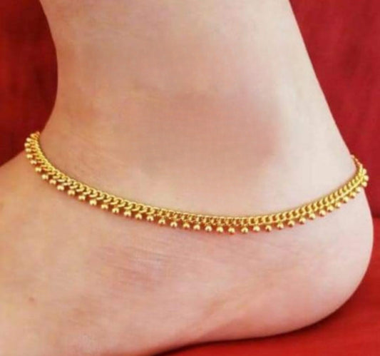 Simple gold anklet An027