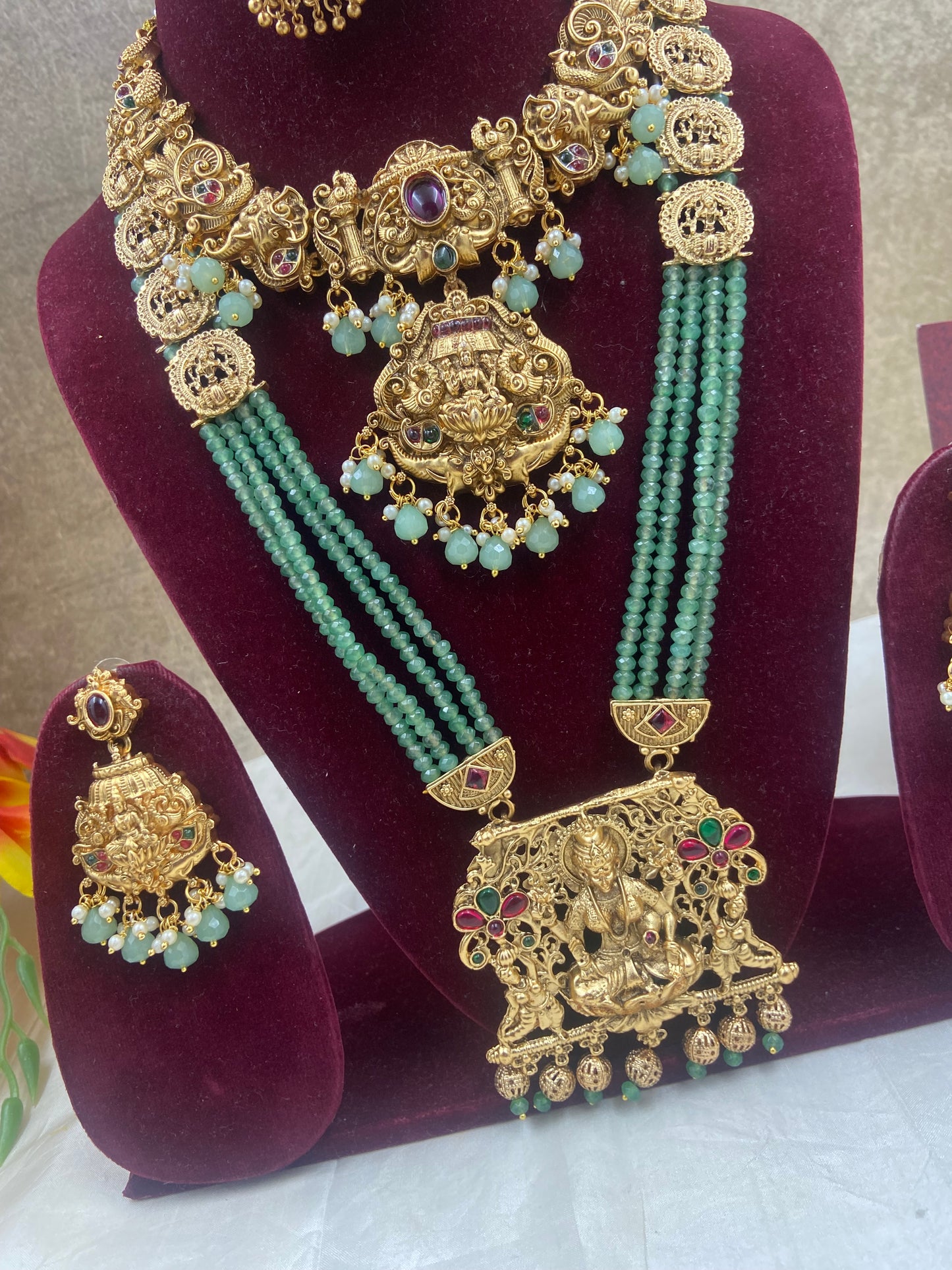 Green bead haram set N825