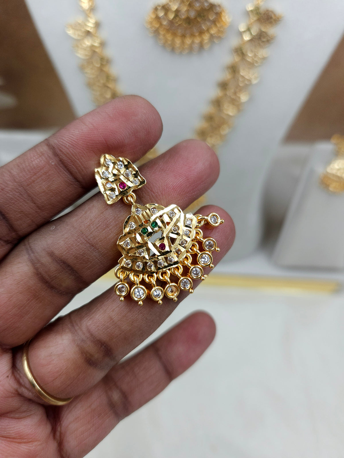 Impon style combo necklace haram set Sb822
