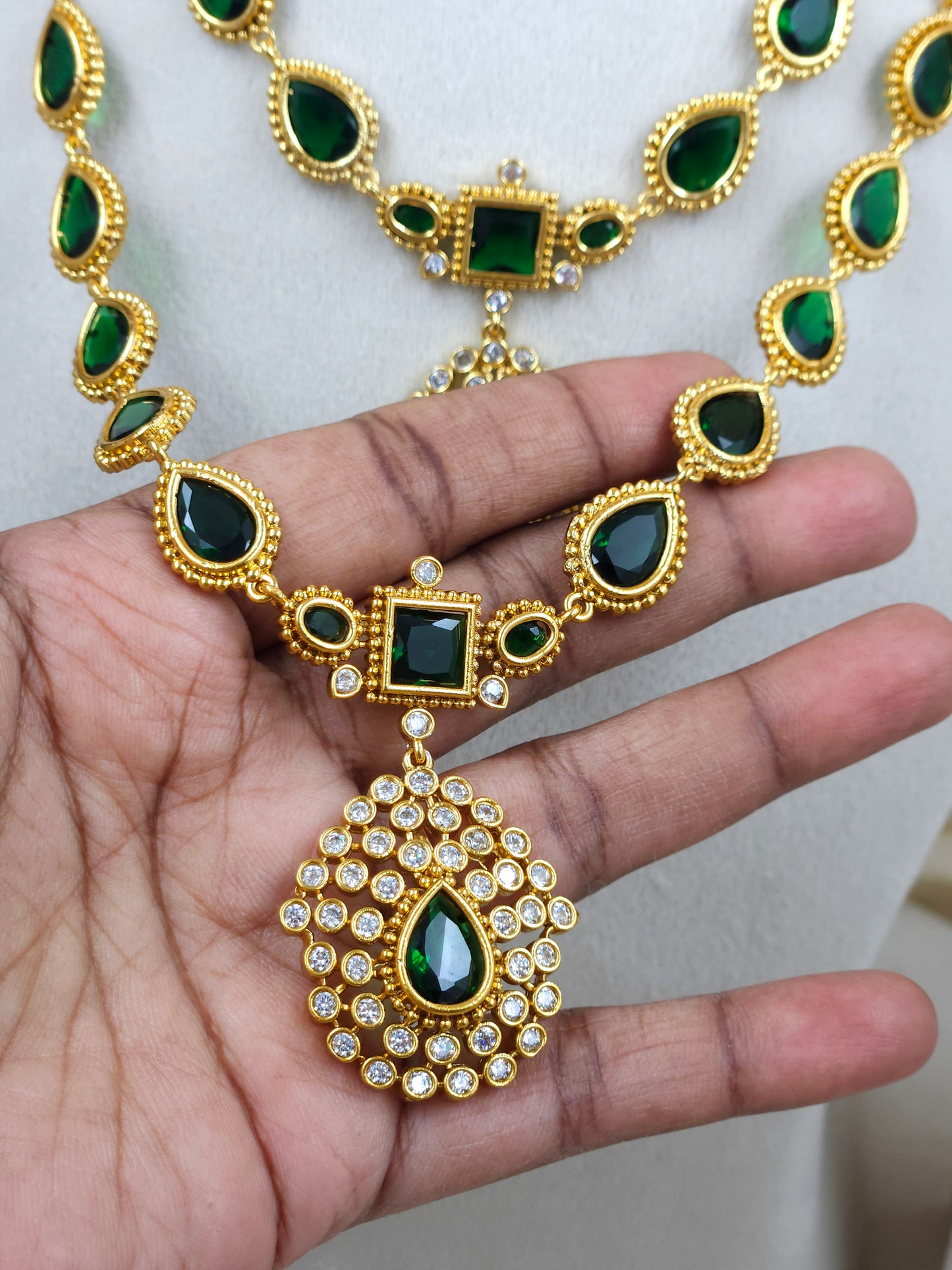 2 step nita ambani style necklace haram N1476-C11