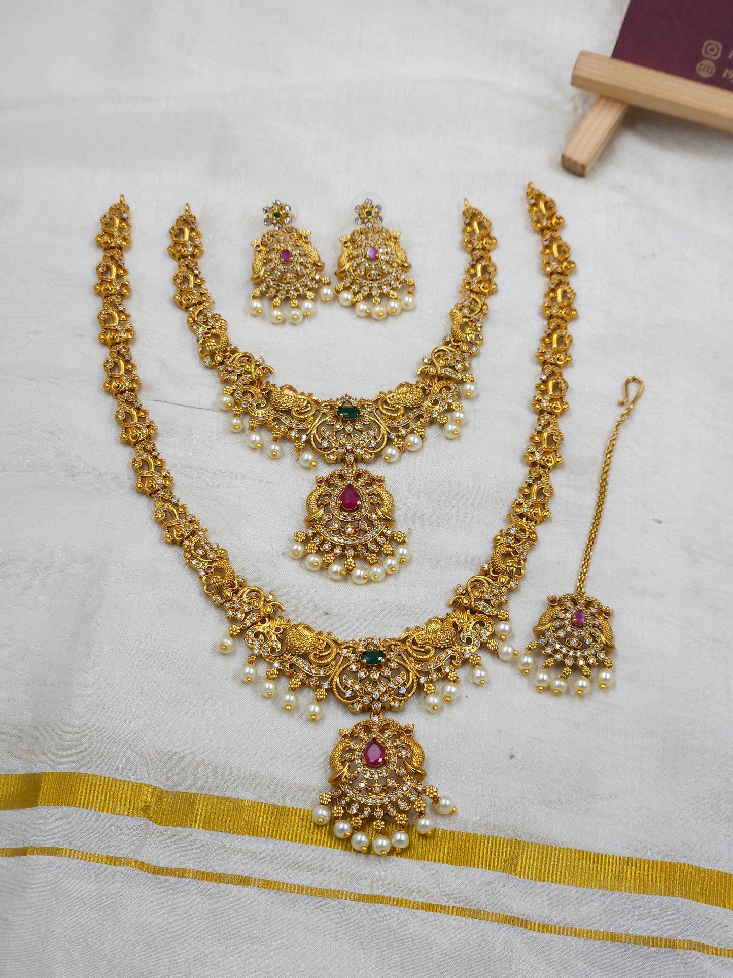 Cz necklace haram set Sb732-D21