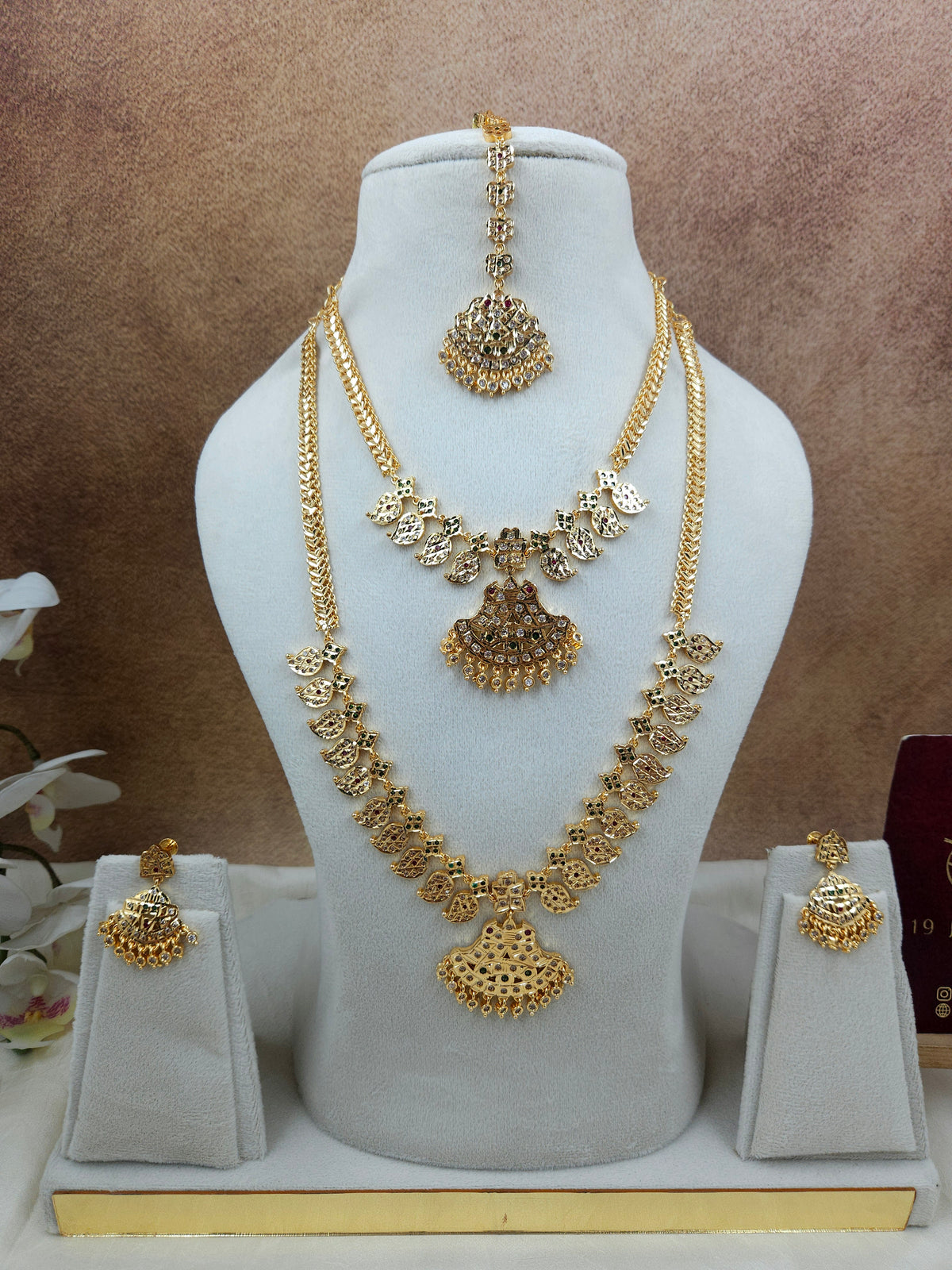 Impon style combo necklace haram set Sb822