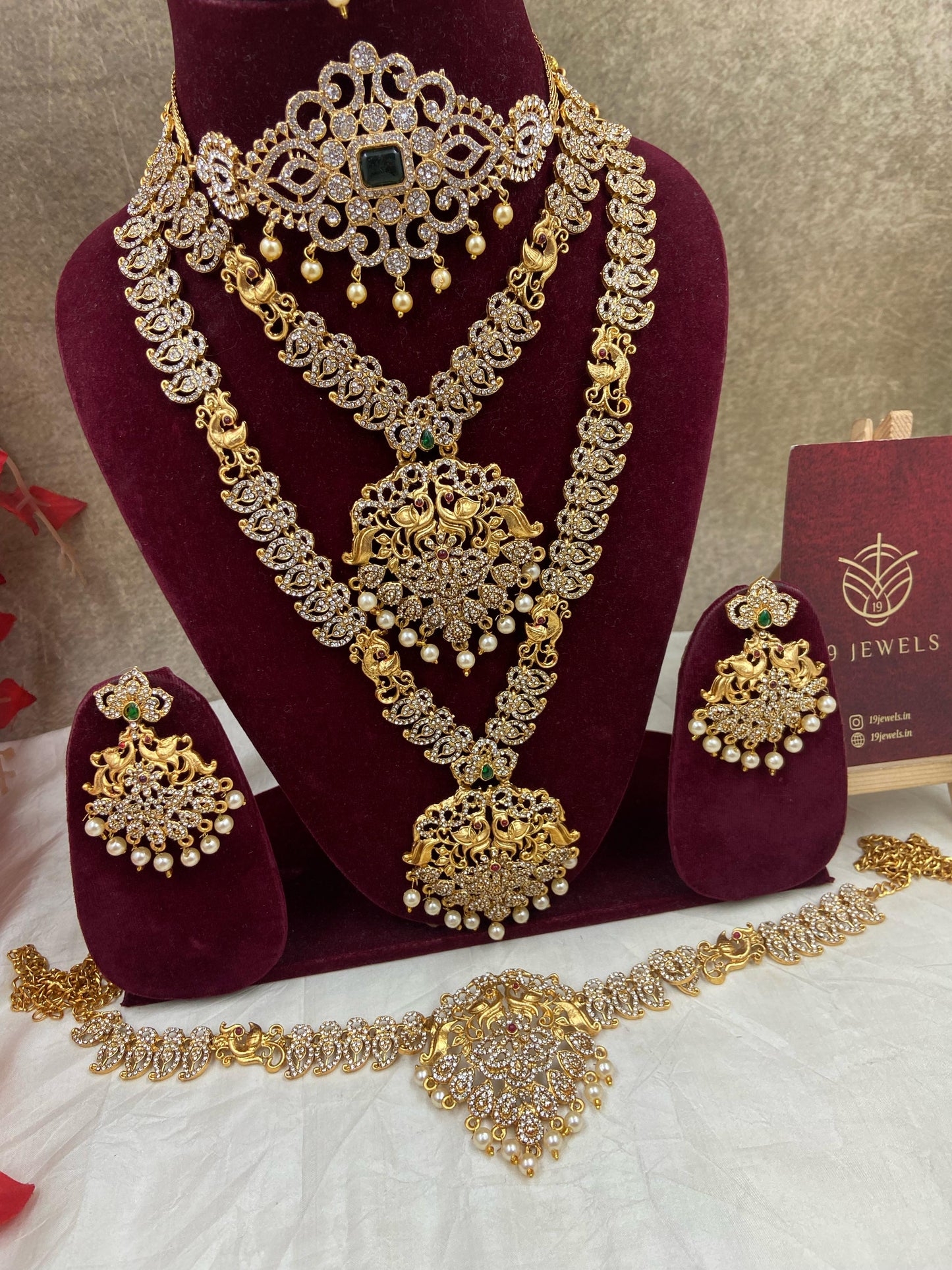 Stone semi bridal jewellery Sb509