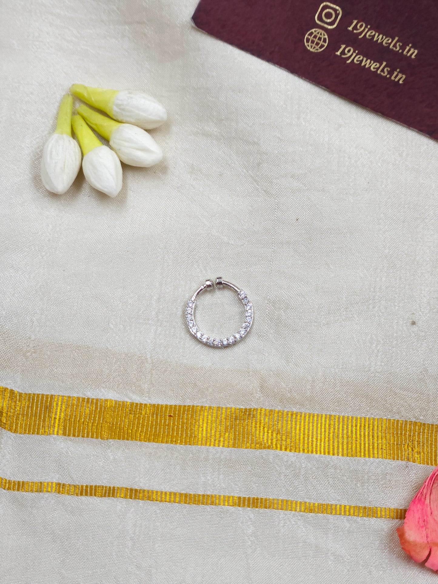 Diamond cut septum ring 475-J4