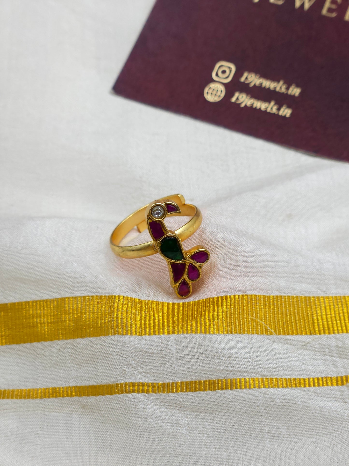 Antique jadau Finger ring Fg030