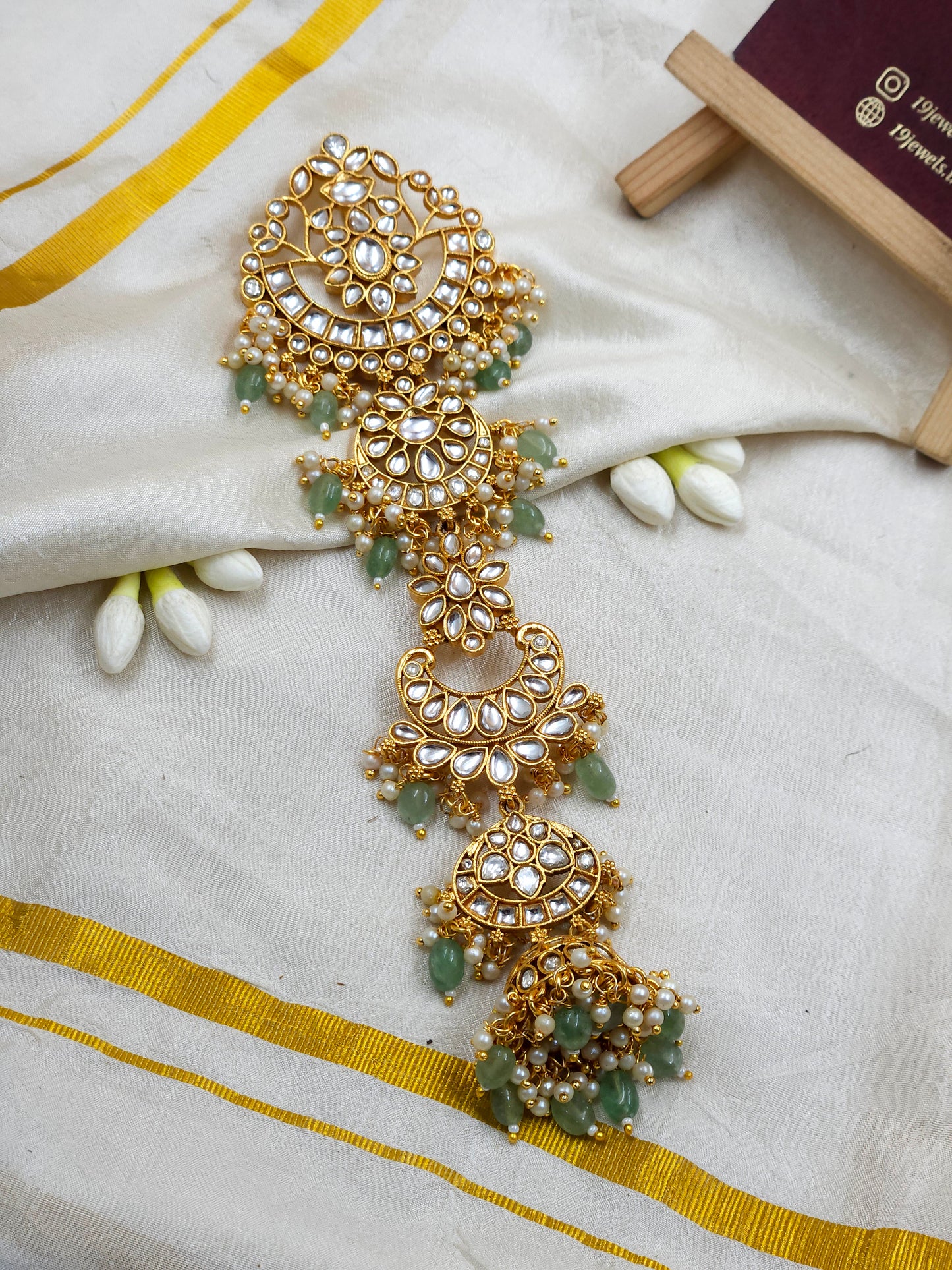 Premium Kundan Hair jada Hr370-F3