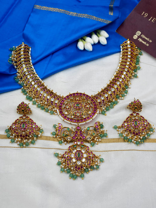 Ruby bloom temple Neckalce N1624