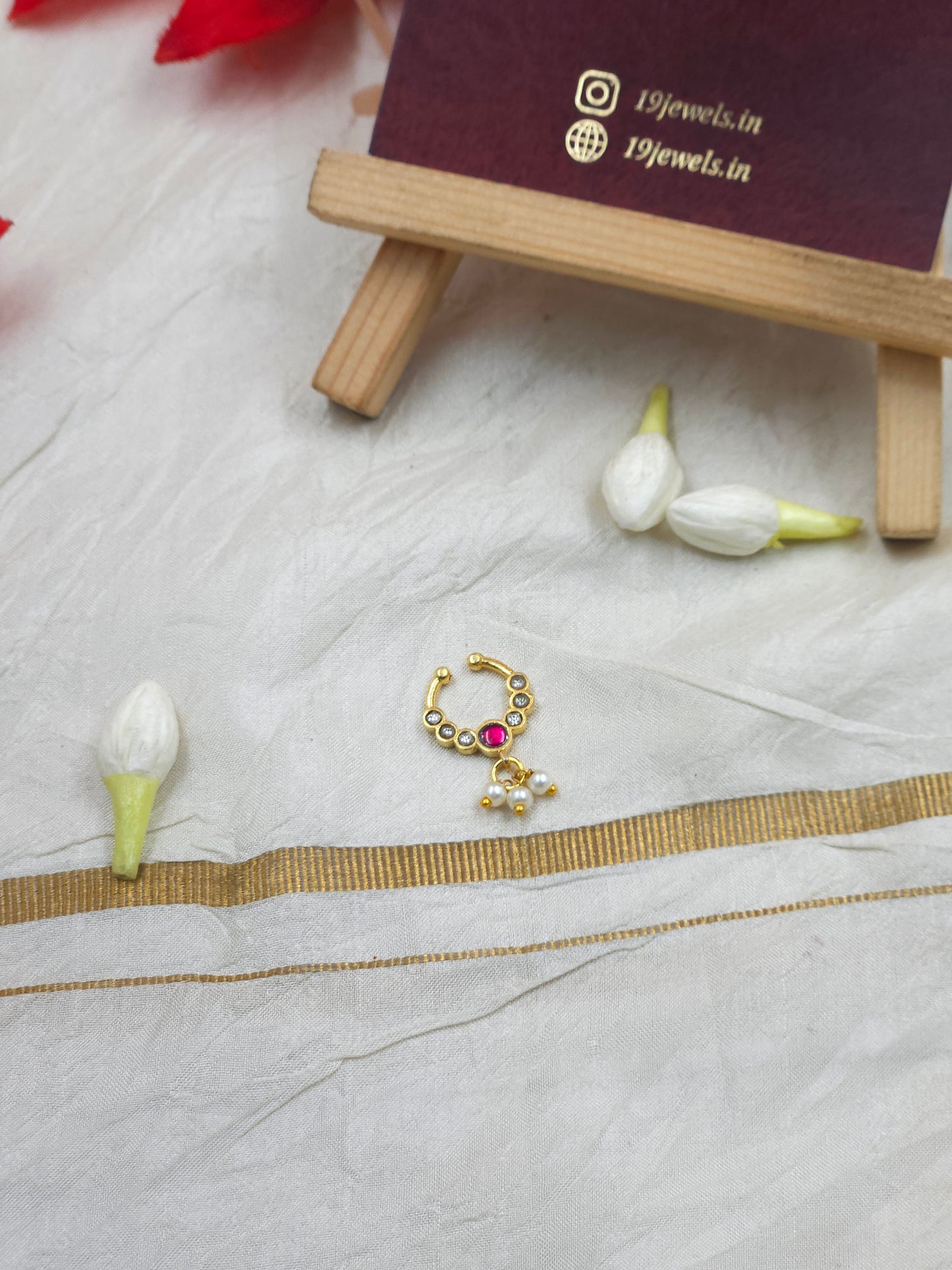 Jadau nath / centre nose pin 133