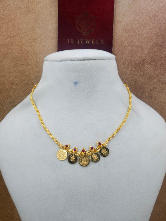 Premium gold alike Coin Neckalce N1712