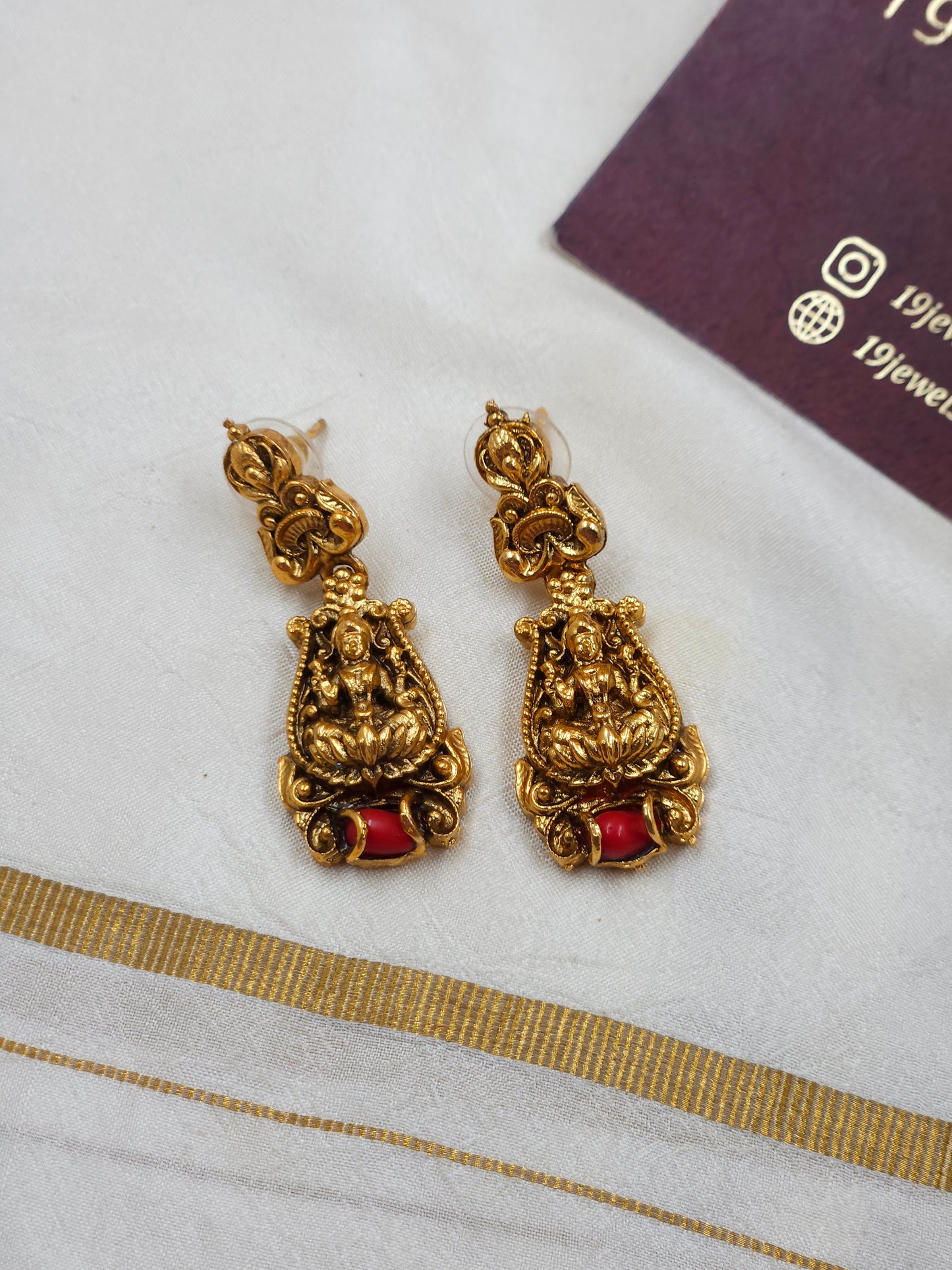 Cz coral earring Jm434