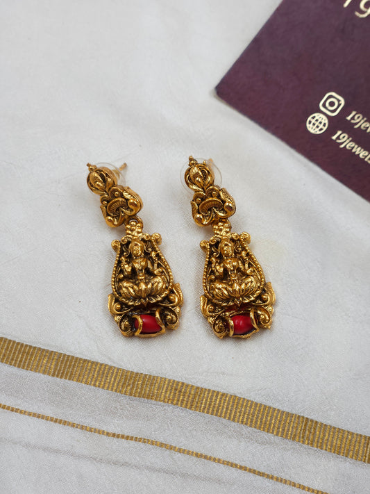 Cz coral earring Jm434-F21
