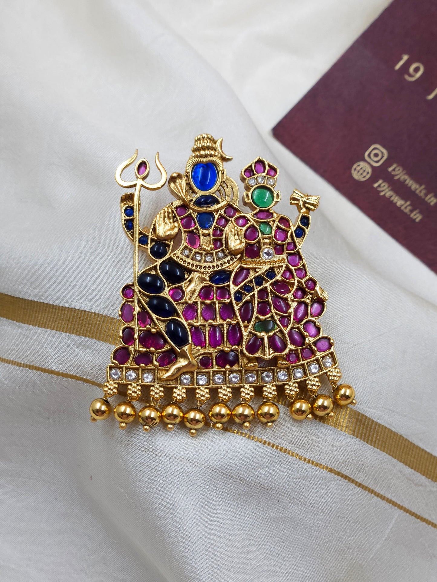 Shiva parvati pendant Necklace N1571