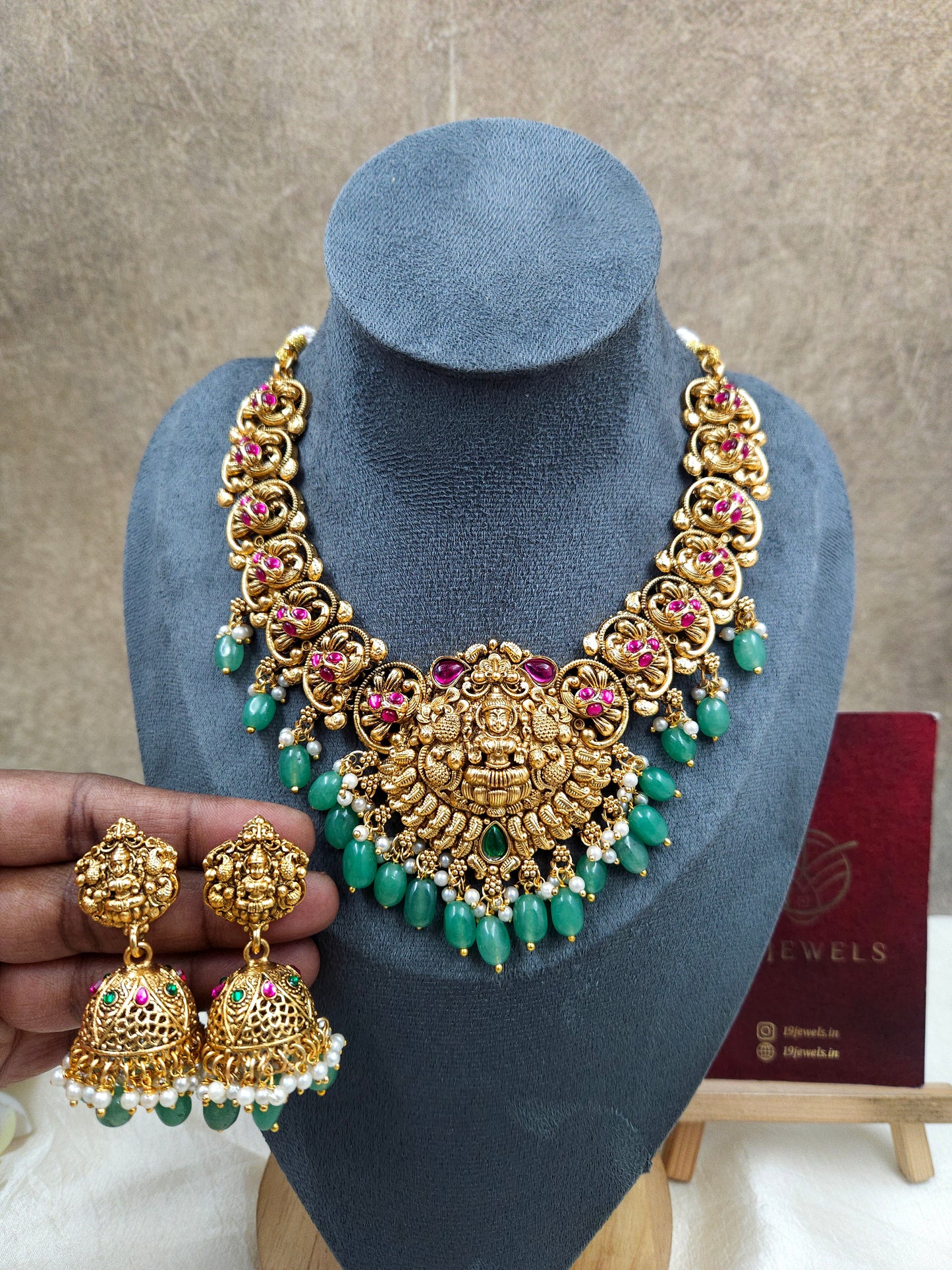 Jadau alike nakshi Necklace N1406