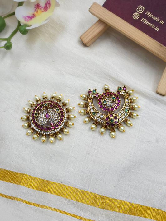 Cz sun & moon Hair choti Hr234