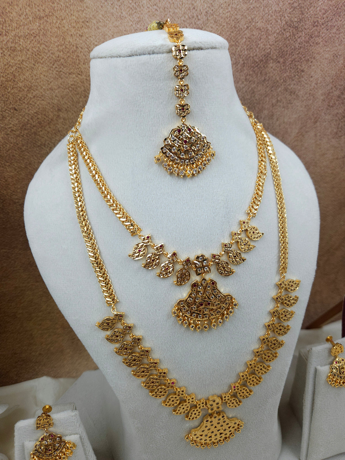 Impon style combo necklace haram set Sb824