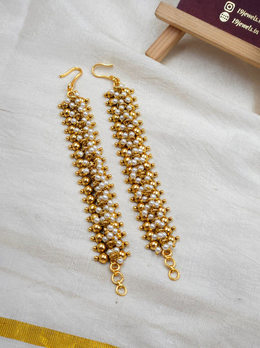 Antique pearl Ear chain Ea184