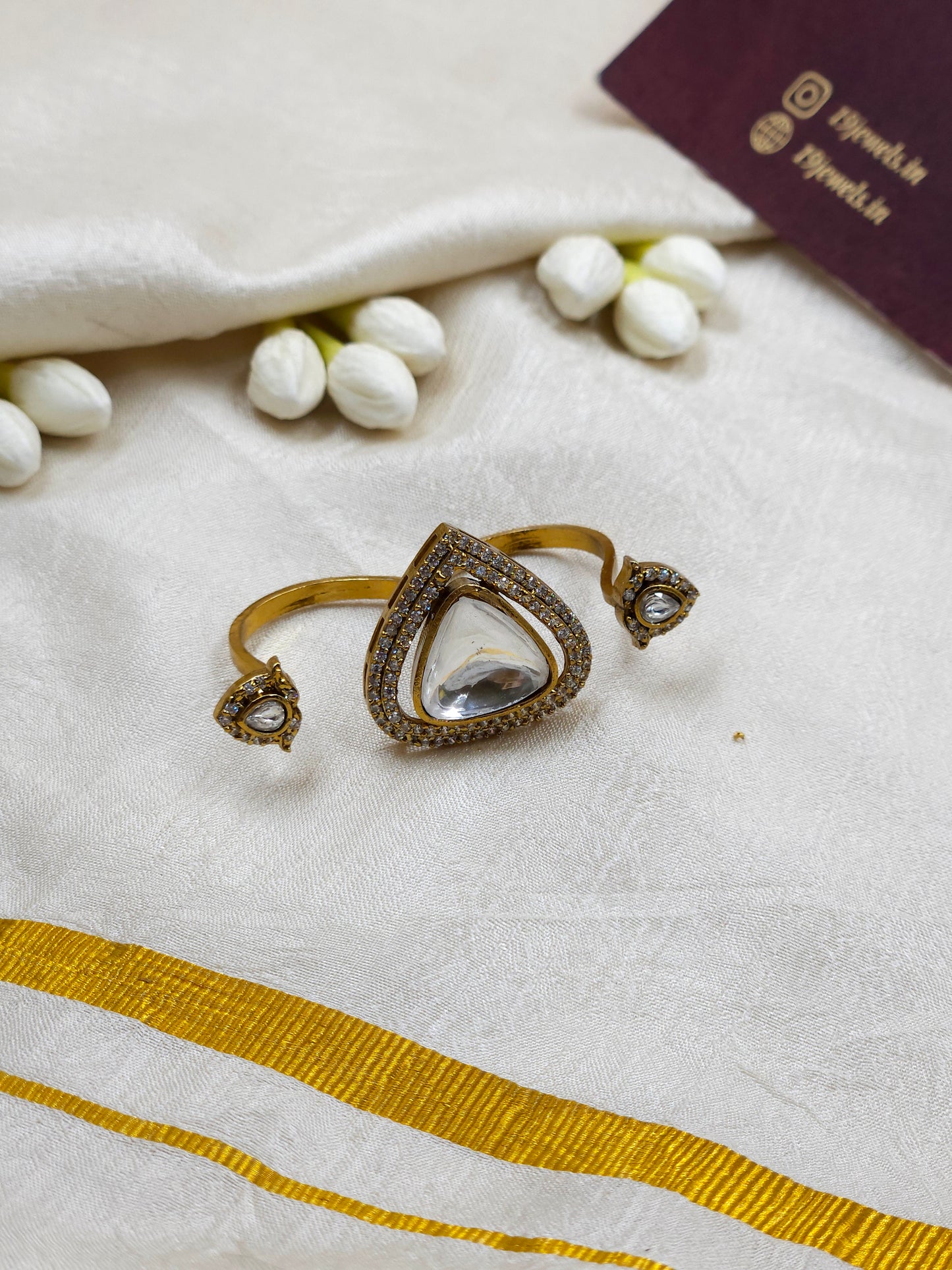 Kundan Finger ring Fg054-J3