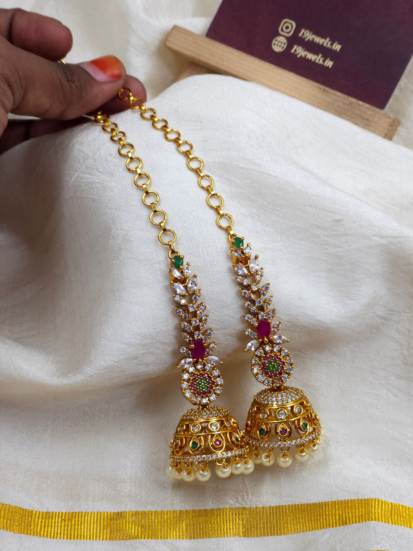 Jumka earring with matal Jm289-F21