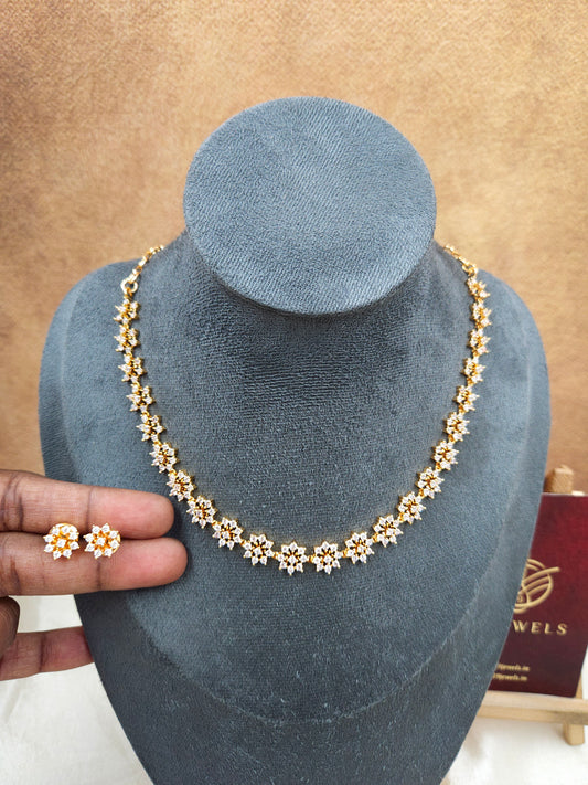 Diamond-style necklace N1430