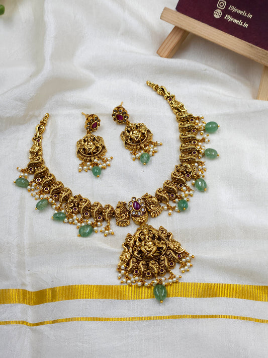 Dancing vinayak antiqu necklace N1220