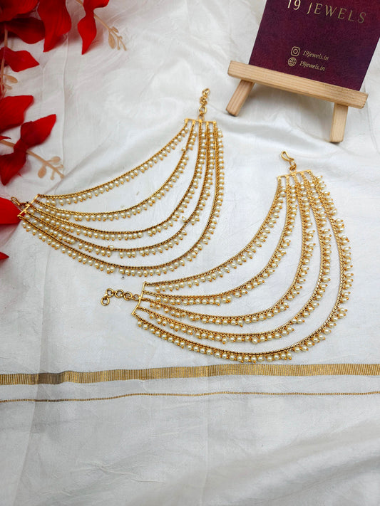 5layer pearl earchain Ea063