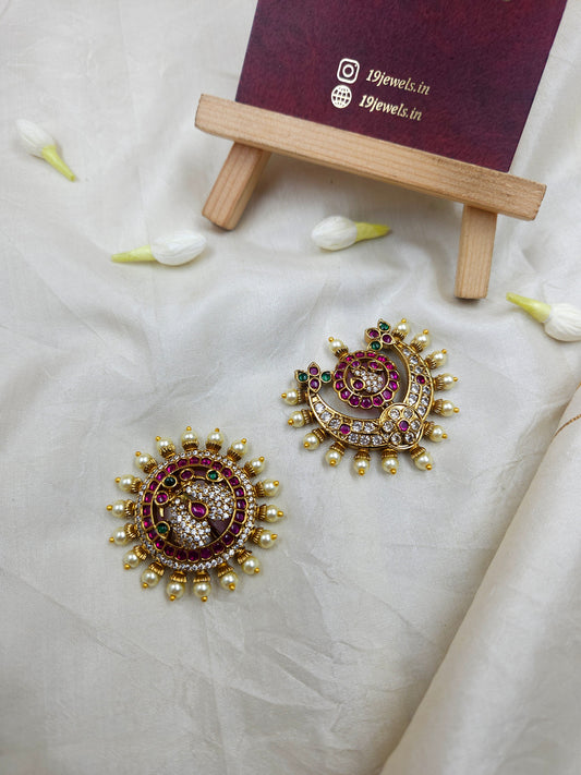 Premium cz chandran pirai set Hr141