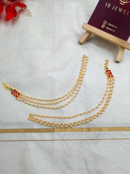 Pearl earchain Ea075