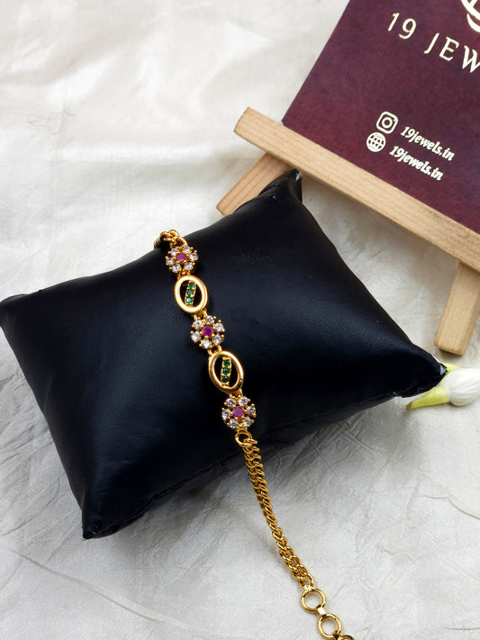Floral bracelet chain Bn153