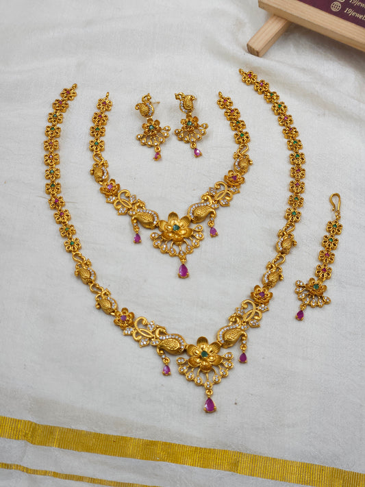 Cz combo necklace haram set Sb733-D21