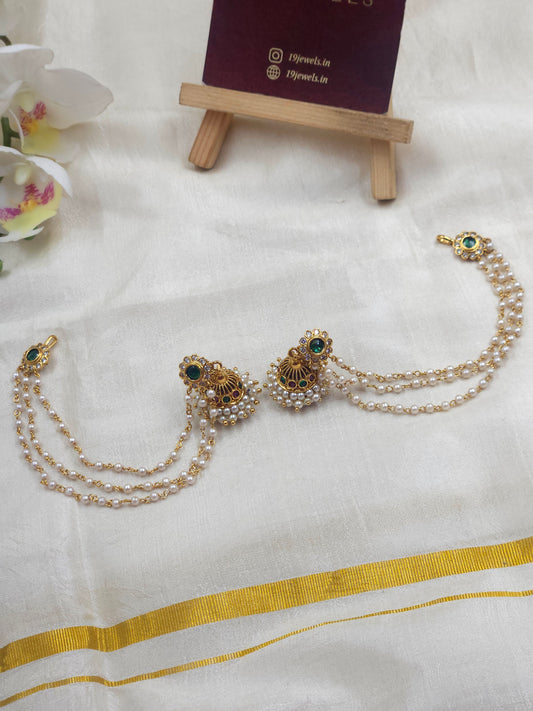 Gold alike jumka with matal Jm252