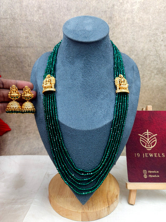 Green beaded multi layer haram N874