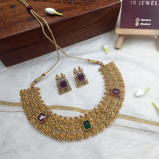 Floral necklace N032