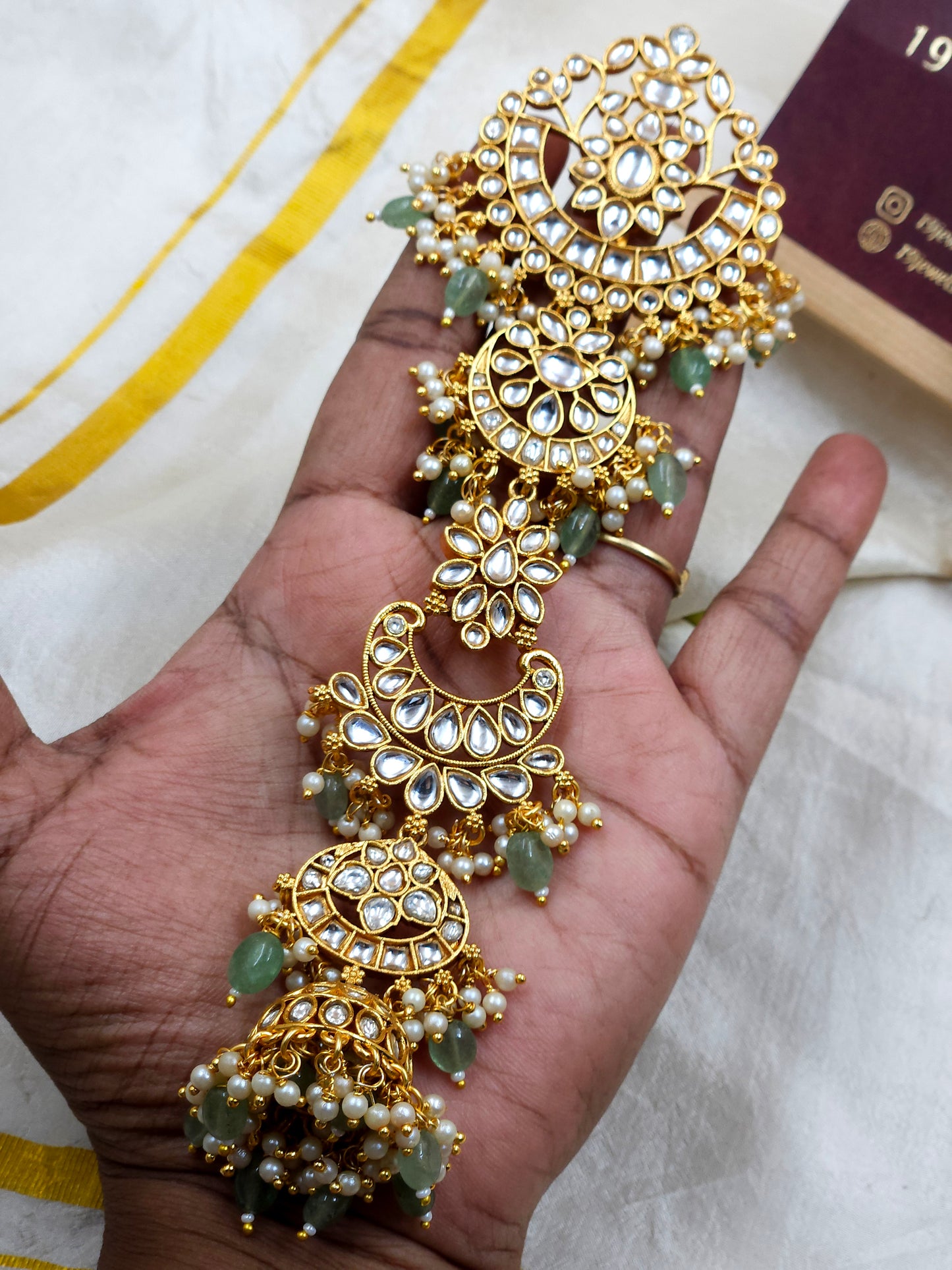 Premium Kundan Hair jada Hr370-F3