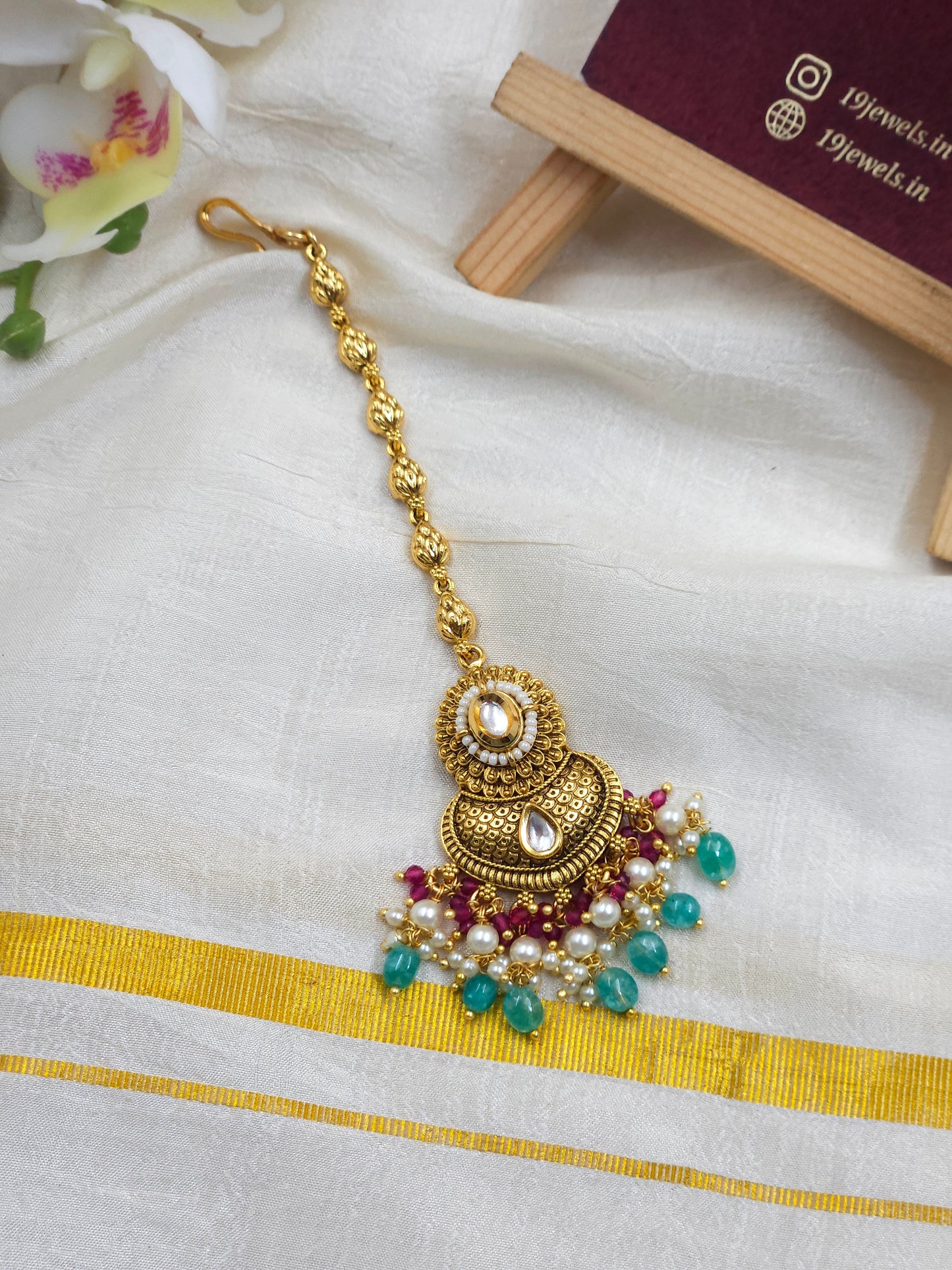 Premium Kundan mangtika T226