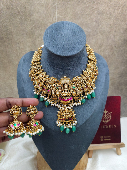 Jadau alike nakshi Necklace N1407