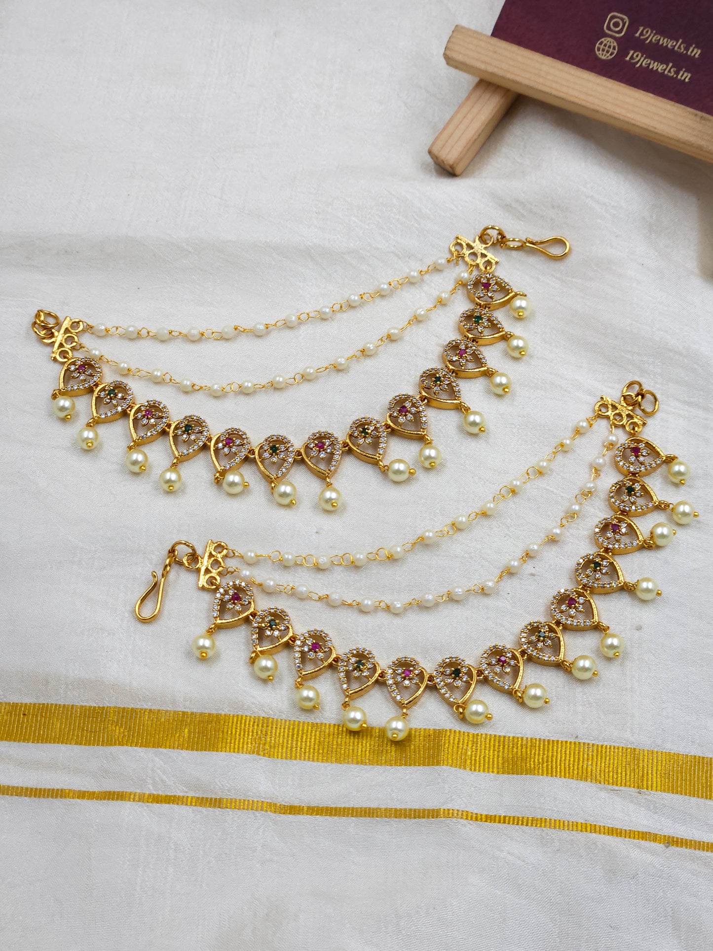 Cz Ear chain Ea123-F15