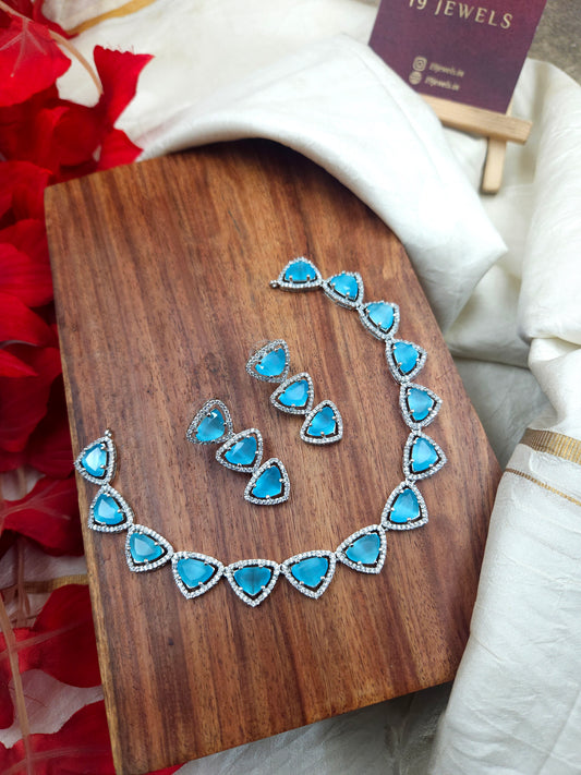 Sea blue ad necklace N1146