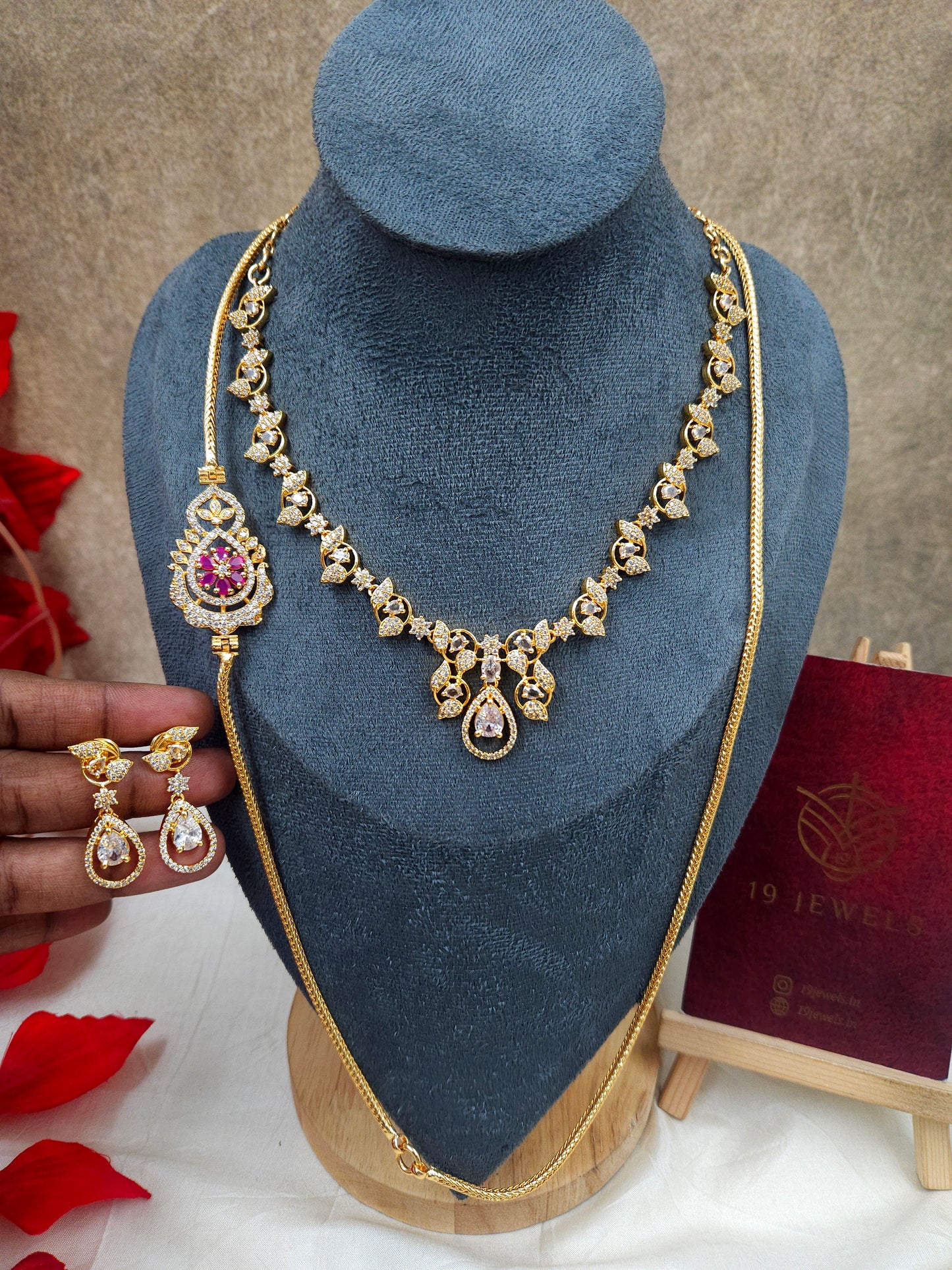 1 gram quality mop chain and ad necklace N1032
