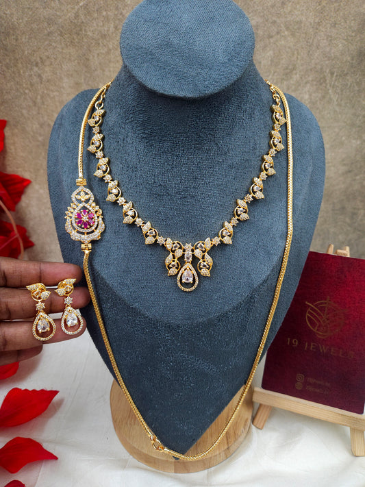 1 gram quality mop chain and ad necklace N1032