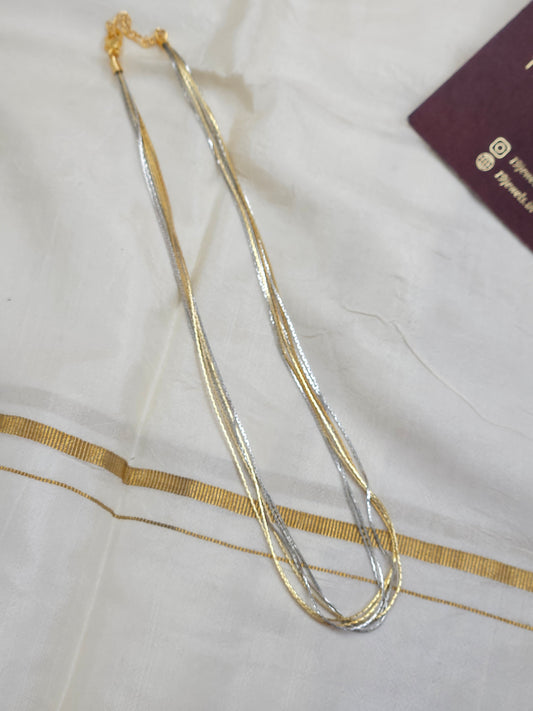 Gold silver Necklace N1506