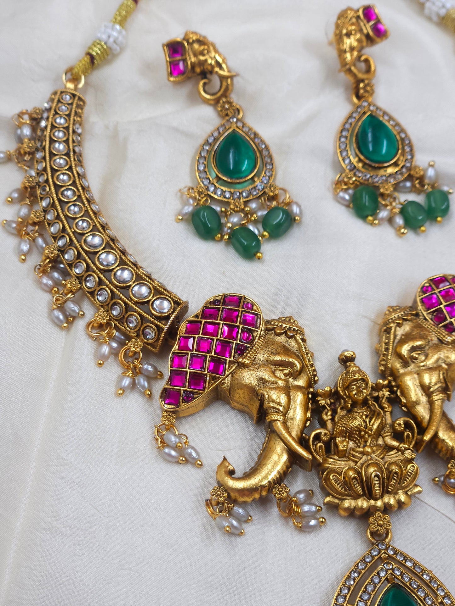 Lakshmi elephant hasli Necklace N1504-A2