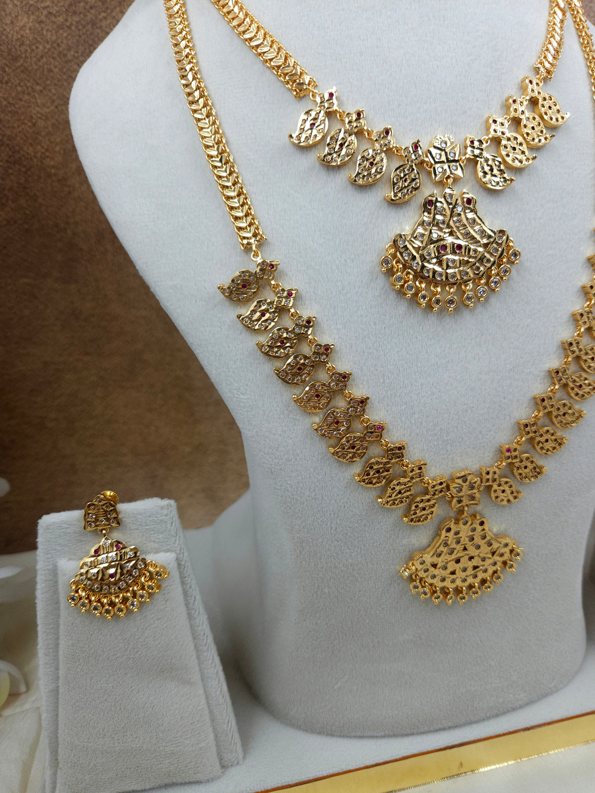 Impon style combo necklace haram set Sb824
