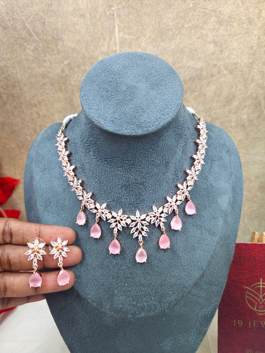 Ad Rose gold necklace set N277