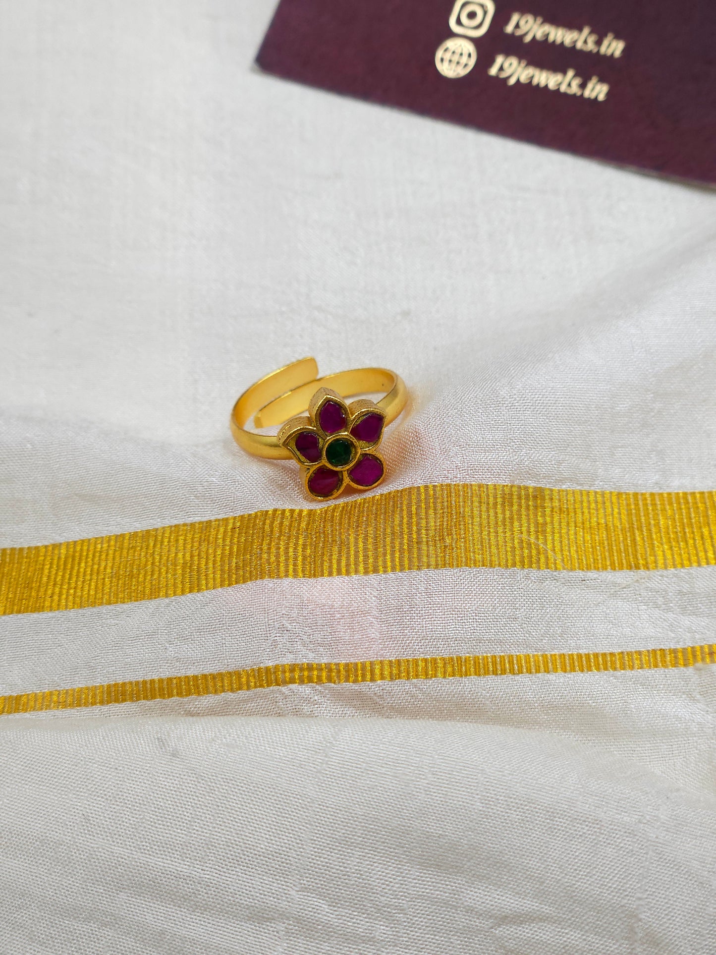 Antique jadau Finger ring Fg031